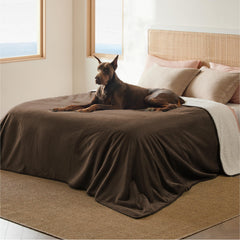 Bedsure couverture imperméable pour lit et chien, protège meubles et sols.
