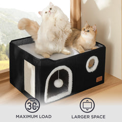 Bedsure grand lit-chat cube MDF robuste – stabilité et durabilité pour s’amuser.