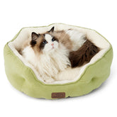 Bedsure nid chat rond vert, parfait pour le repos quotidien du chat.