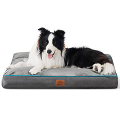 Bedsure lit pour chien gris doux offrant un repos confortable.