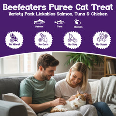 Beefeaters Purée Chat poulet – tube facile à presser pour repas.