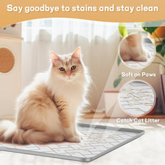 Tapis Beenxmyy Litière Bords Surélevés retient les débris et protège le sol.