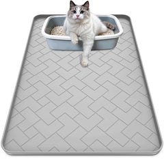Tapis Beenxmyy Litière Extra Épais offre une surface sûre et antidérapante pour le chat.