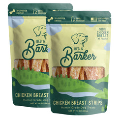 Beg & Barker Poulet Jerky Pack 2 : friandise protéinée pratique pour chiens.