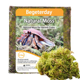 Begeterday Mousse naturelle pour crabes ermite, offre humidité et décor authentique.