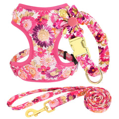Beirui collier fleuri rose, idéal pour des promenades élégantes et confortables.