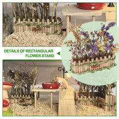 BELEATAL cage-petits-animaux-naturel-bois: décor naturel qui encourage le comportement d'exploration.