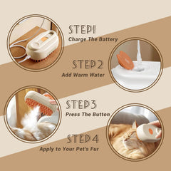 belieonu brosse vapeur chat massage spa pour séance relaxante.
