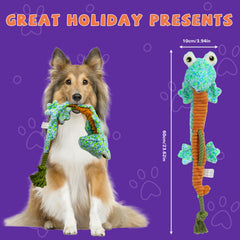 Jouet Belieonu alligator crinkle, robuste pour chiens actifs et entraînement ludique.
