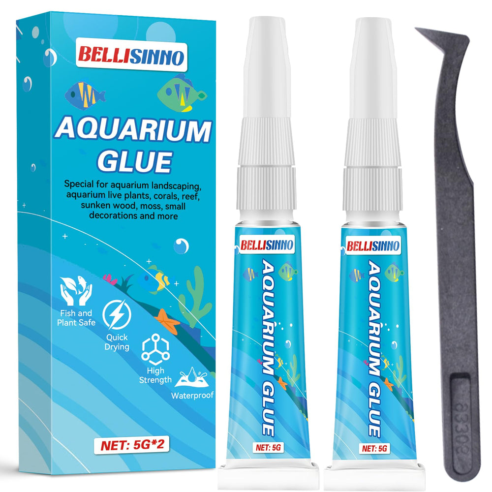 Colle Bellisinno pour aquarium transparente prête à l'emploi pour fixations durables.