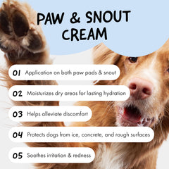 Crème Belly pour pattes du chien, répare les zones sèches et craquelées.
