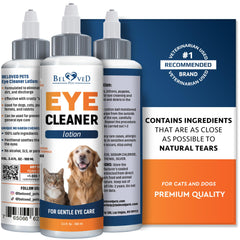Gouttes Beloved Pets Lavage Yeux – bouteille pratique pour chiens et chats, nettoyage en douceur.
