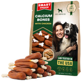 Beloved Pets os calcium enrobe poulet: friandise croquante pour la mastication et hygiene dentaire