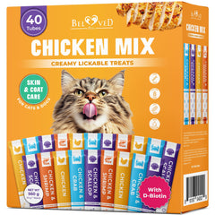 Beloved Pets tube crèmeux poulet, texture gourmande qui facilite l'hydratation quotidienne.