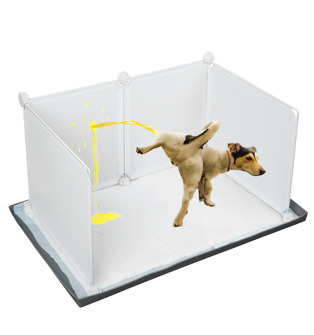 Bencacawinstyle boîte litière chien – hauts murs pour éviter les débordements.