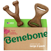 Jouet Benebone double Wishbone et Fishbone stimule mentalement et occupe le chien.