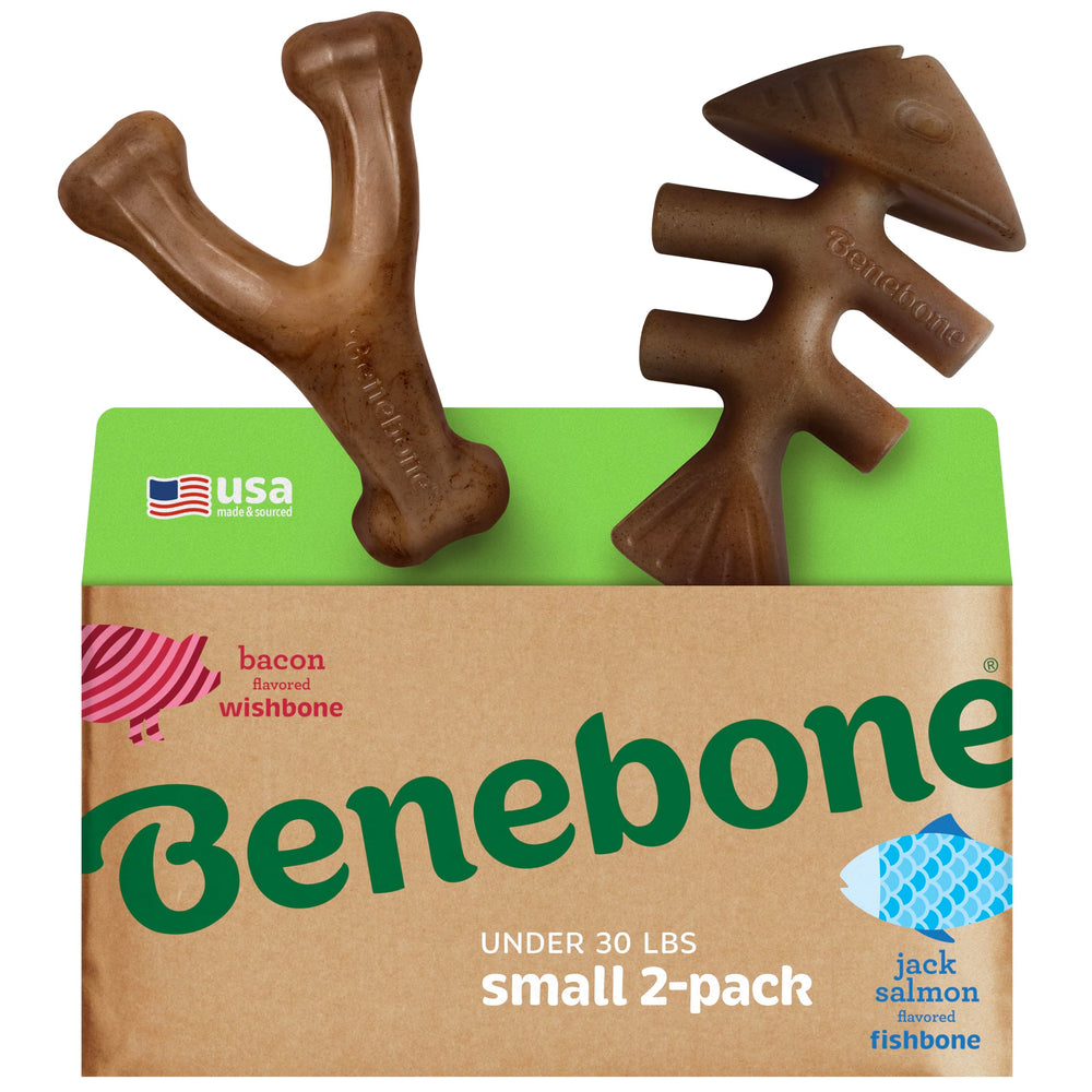 Benebone os-poisson-fourche duo: durable et amusant pour chiens actifs.