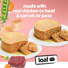 Beneful boeuf humide, pack de 12, texture carnée et appétissante.