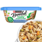 Beneful dinde rotie, morceaux dans sauce, portion pratique et appétissante.