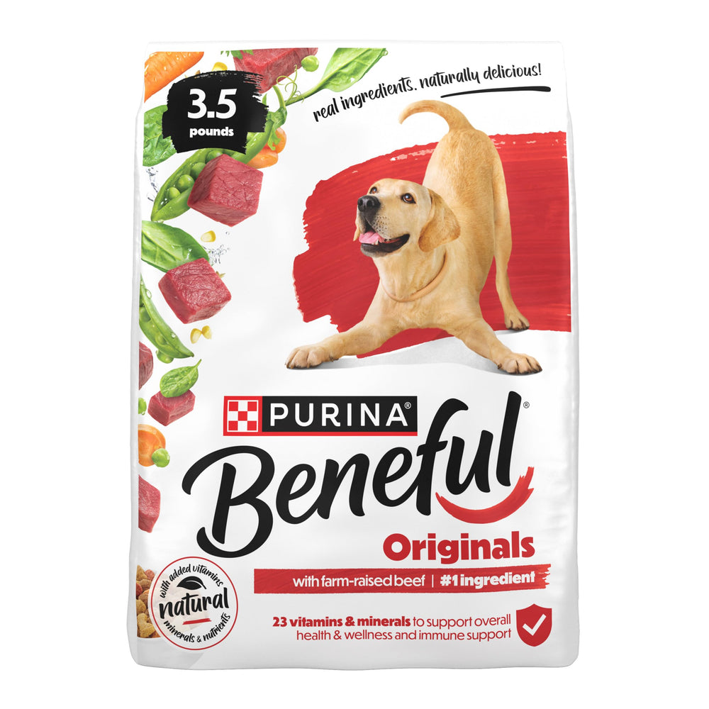 Beneful Originals boeuf fermier, sac 3,5 lb, présentation emballage prêt à l’emploi