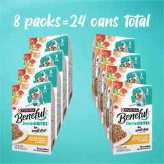 Poulet réel et légumes visibles dans Beneful, repas complet