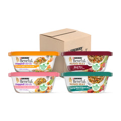 Beneful boîtes préparées au poulet, repas pratique et complet pour chien adulte.