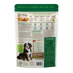 Bernie's Perfect Poop, détail texture fibres, fibres premium soutenant potentiellement une digestion équilibrée.