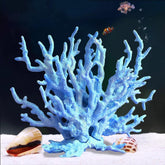 Besimple ornemente corail artificiel bleu clair, décor réaliste pour aquarium