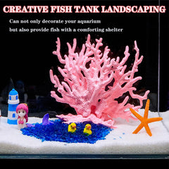 Détail de plante artificielle Besimple pour aquarium en rose