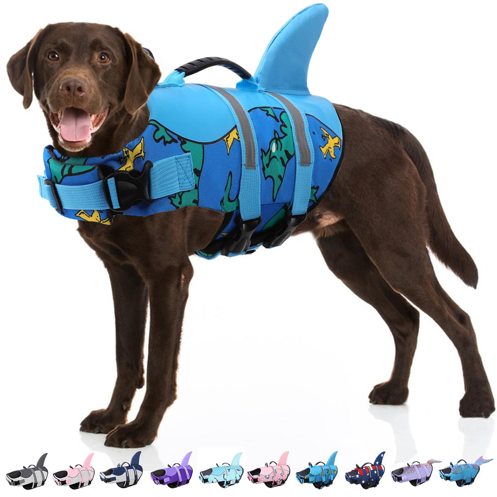 Veste chien Bess Bridal, design requin bleu, sécurité et flottabilité