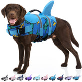 Veste chien Bess Bridal, design requin bleu, sécurité et flottabilité