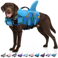 Veste chien Bess Bridal, design requin bleu, sécurité et flottabilité