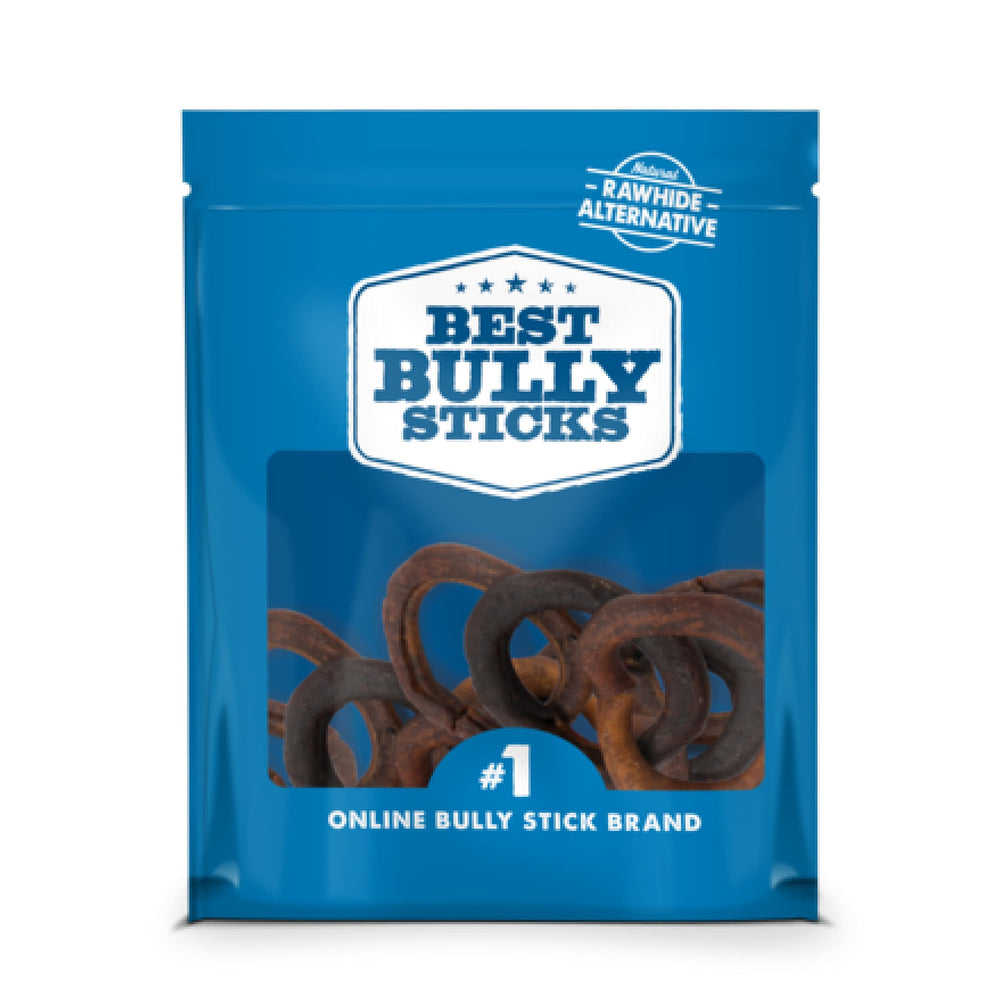 Best Bully Sticks anneaux dentition chiots, texture sûre pour la mastication.