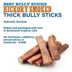 Best Bully Sticks arôme fumé Hickory, expérience sensorielle qui stimule la mastication