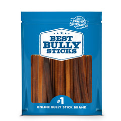 Best Bully Sticks: batonnet 6 pouces, friandise naturelle pour chiens actifs et satisfaits.