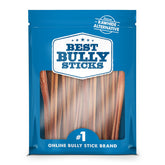 Best Bully Sticks: paquet 24 bâtonnets minces pour chien, snack naturel et durable.