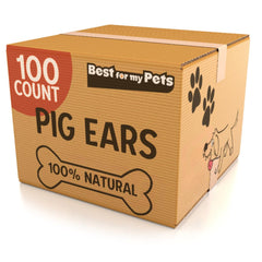 Best For My Pets - Oreilles de porc entieres pour chien, texture naturelle et savoureuse.