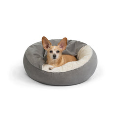 Best Friends by Sheri Cozy Cuddler Ilan – lit douillet Gris pour chats et petits chiens.