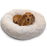 Best Friends by Sheri nid-donut-chat-luxe-fourrure-oyster-23x23: refuge sécurisé pour siestes paisibles.