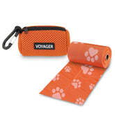 Best Pet Supplies distributeur de sacs à crottes attaché à la laisse orange, idéal pour les balades.