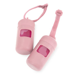 Best Pet Supplies distributeur sacs crottes chien rose, pratique en balade et voyage.