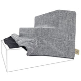 Housse Best Pet Supplies pour rampe chien et chat, vue d'ensemble 3 étapes gris lin antidérapante.