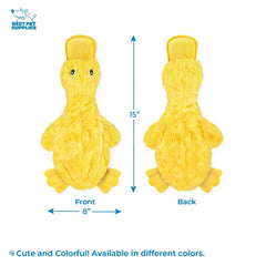 Best Pet Supplies canard crinkle jaune grand – idéal pour lancer et récupérer