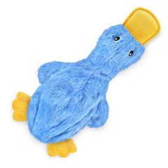 Best Pet Supplies canard fripé bleu grand, jouet interactif qui crisse pour chien.
