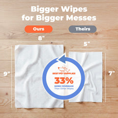 Best Pet Supplies lingettes texture epaisse, efficace contre la saleté tenace.