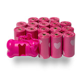 Best Pet Supplies sac crottes chien rose cœur, pratique pour les sorties et promenades.