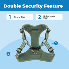 Harnais Voyager Best Pet Supplies avec attache rapide sécurisée pour démarrer les promenades