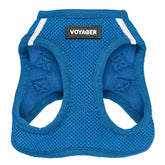 Harnais Voyager Best Pet Supplies enfilage sur maille bleu royal, confort léger idéal pour petites tailles.