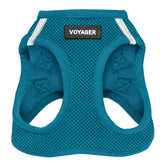Best Pet Supplies Voyager harnais turquoise vue avant, confort léger.