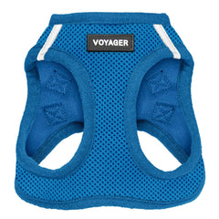 Harnais Voyager Best Pet Supplies bleu royal vue face, enfiler rapide et confortable